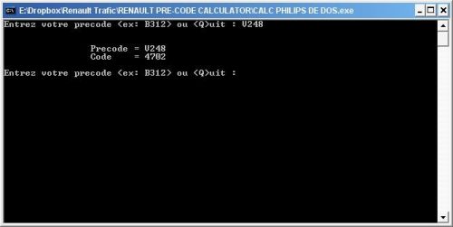 RENAULT PRE-CODE CALCULATOR